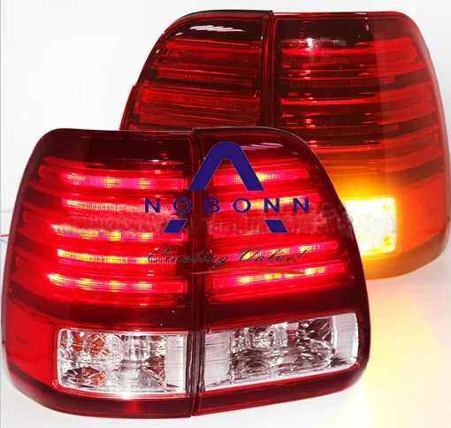 4pcs set Car Styling for Lexus LX470 1998~2007 taillights LED Red/Black LX470 Tail Lamp rear lamp car accessories LX 470