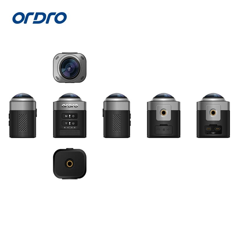 Ordro бренд 360 градусов Full View мини видеокамера D5 1080p FHD Портативная Цифровая WIFI