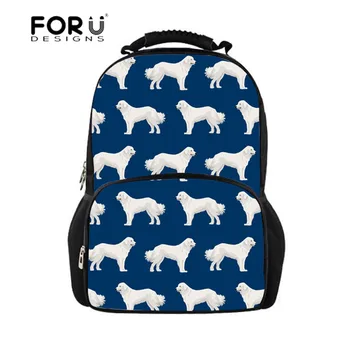 

FORUDESIGNS Big Size Backpacks for Women Kids Great Pyrenees Prints Tumblr Rucksacks School Backpack Teenager Student Sac Enfant