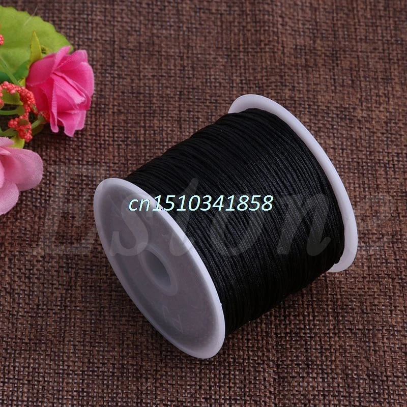 

1Roll 0.8mm 45M Nylon Chinese Knot Macrame Bracelet Braided Cord Thread String Thread Cords #Y51#