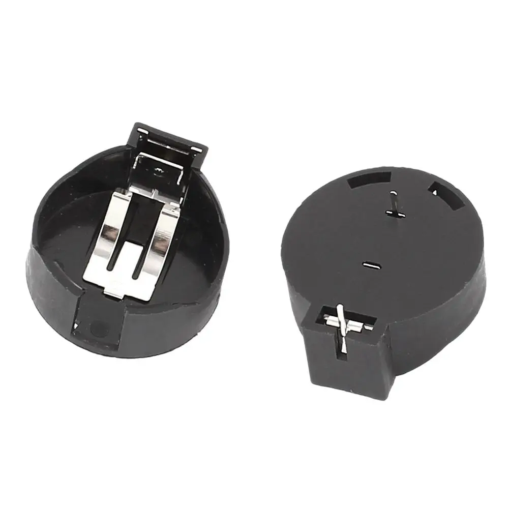 

2pcs Coins Button Battery Holder Plug for CR2477 LIR2477 Black
