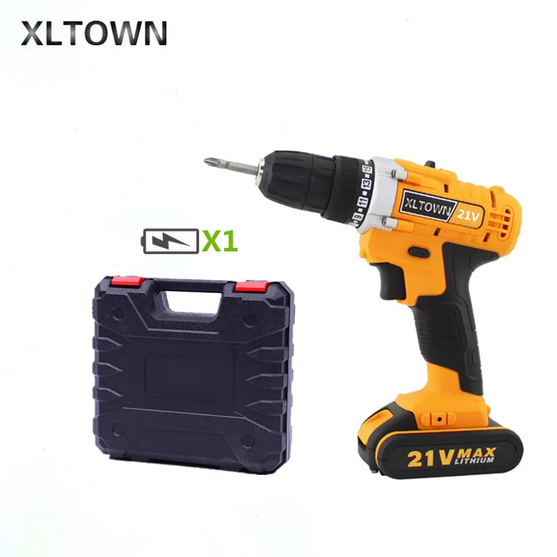 

XTOWN21v Cordless Mini Electric Drill with a box Rechargeable Lithium Battery Multifunction Electric Screwdriver Power Tool