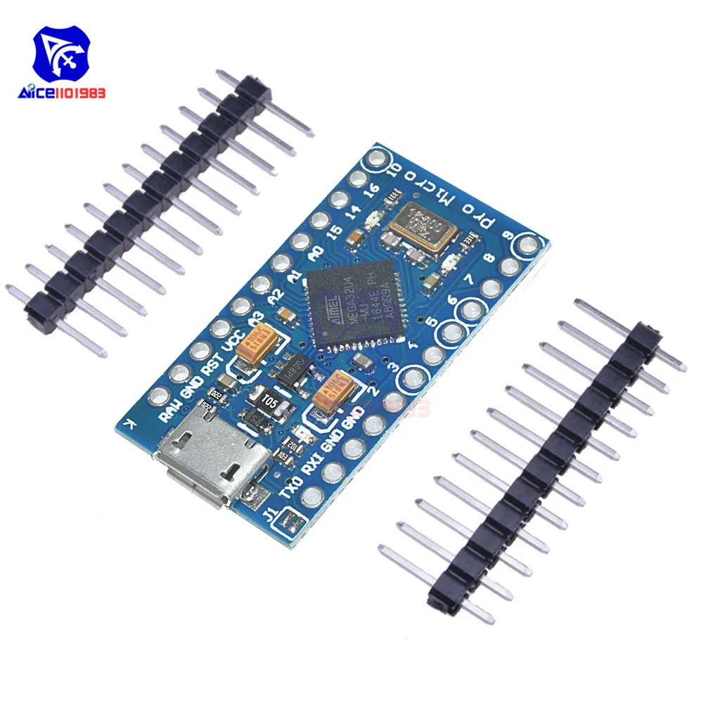 Micro USB ATmega32U4 Pro Micro 3,3 В/5 В 8 МГц/16 МГц модуль для Arduino Leonardo ATMega32U4 контроллер Pro Micro Замена ATmega328