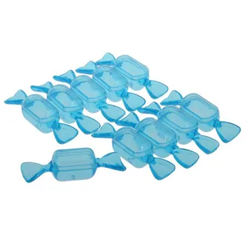 

imixlot 5pcs Circular Candy Shaped Case Boxes Transparent Clear Plastic Box For Jewelry Beads Pills Piercing Container