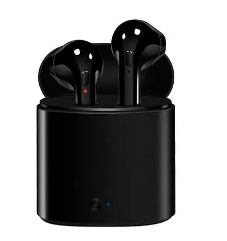 Оригинальные i7 tws i7s tws наушники беспроводные наушники Bluetooth наушники стерео наушники-вкладыши для iphone samsung Xiaomi huawei - Цвет: 2black with charging