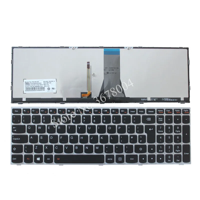 Новинка для LENOVO Z50 70 70A 75 80E Z51 LAPTOP Ноутбук с английской клавиатурой подсветкой