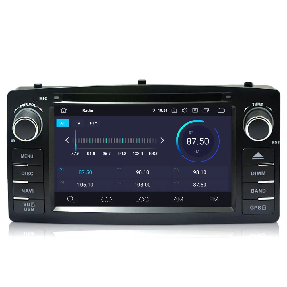 COIKA 6," Android 9,0 автомобильная Система головное устройство радио для Toyota Corolla E120 BYD F3 gps Navi приемник Мультимедиа DVD BT wifi SD AUX