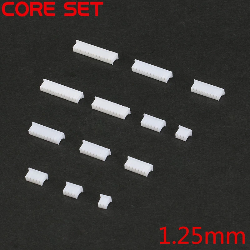 

50pcs/lot 1.25mm Pitch Connector Plastic Shell Housing 2P 3P 4P 5P 6P 7P 8P 9P 10P 11P 12P 13P 14P