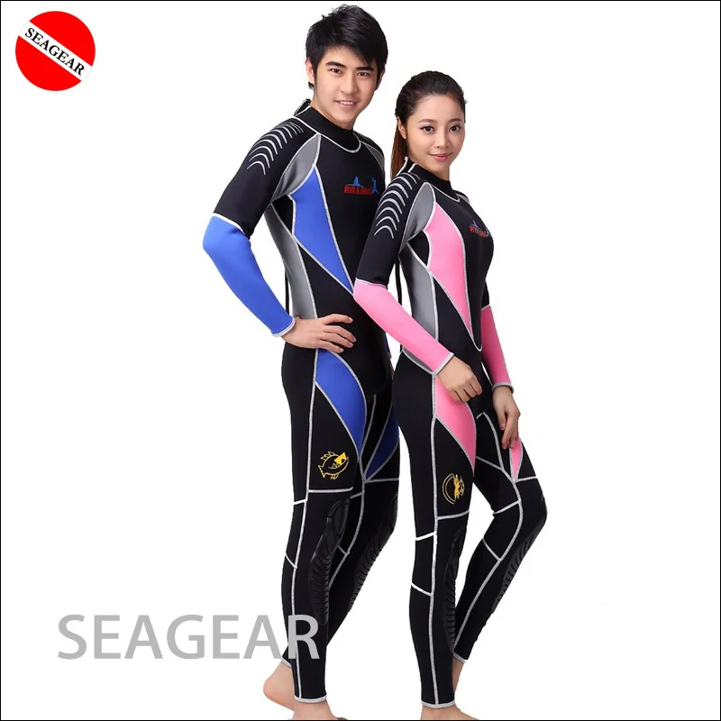 Hot selling ! 3mm SCR neoprene wetsuit piece Blue man / Pink lady