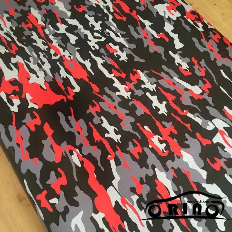 Black Red Camo Vinyl Wrap-4