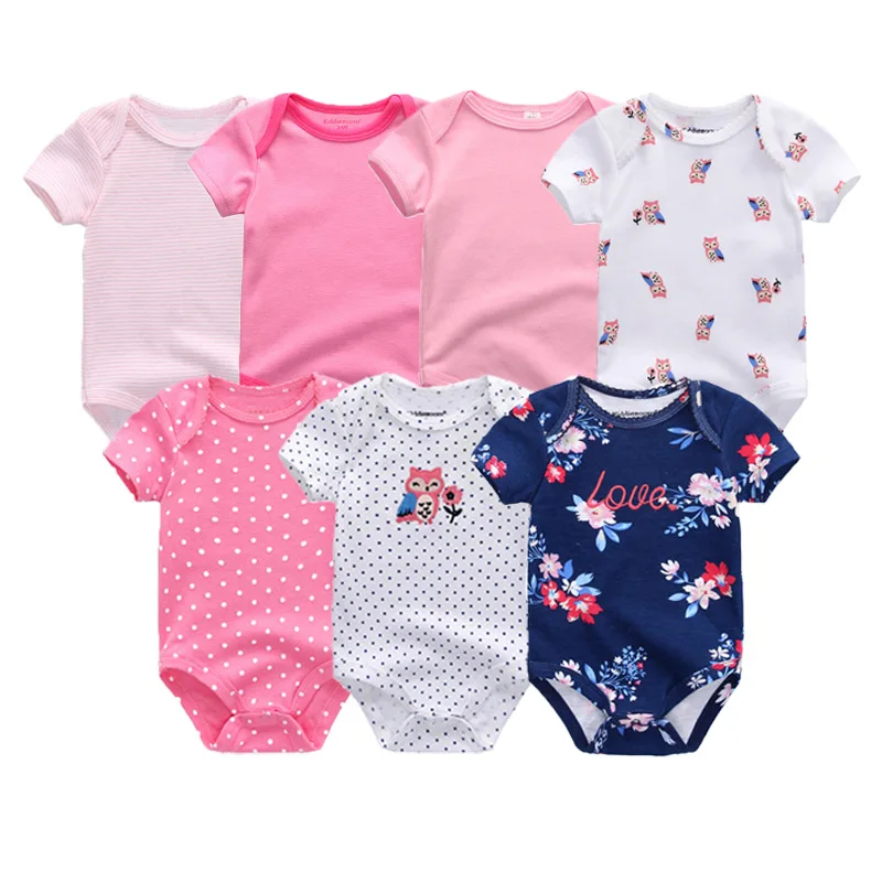 

New Uniesx Newborn Baby Rompers Clothing 7Pcs/Lot Infant Jumpsuits 100%Cotton newborn baby girl clothes-30