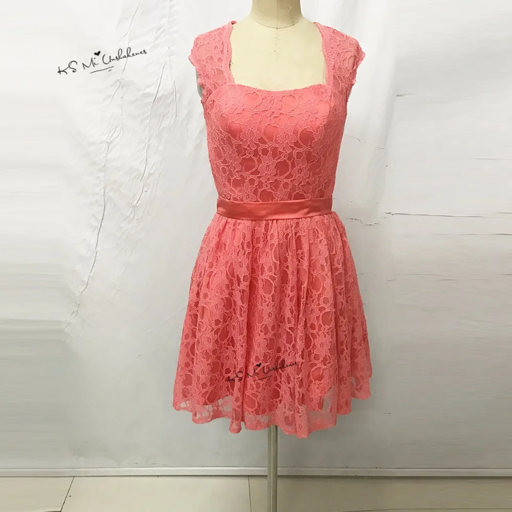 coral lace bridesmaid dresses