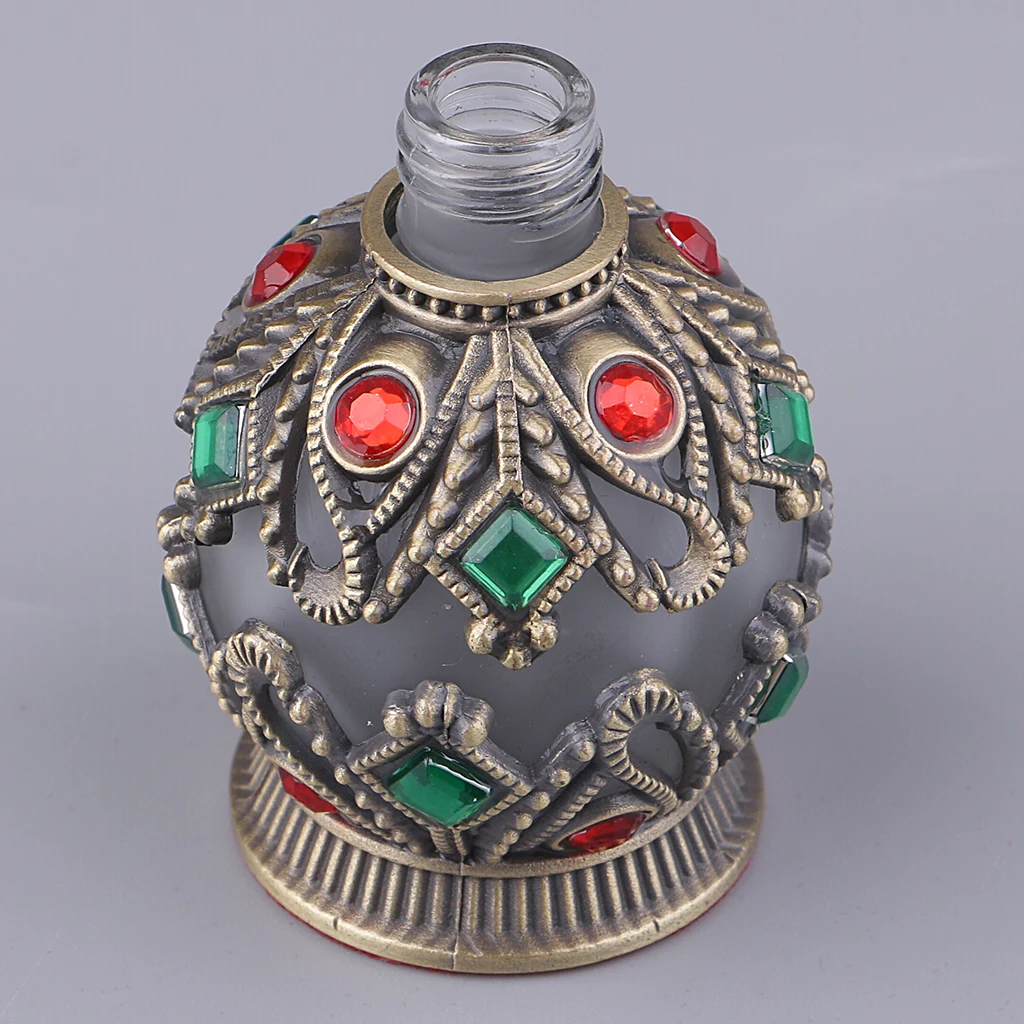 MagiDeal Beautiful Antique 15ml Refillable Glass Perfume Bottles Case Box for Elegant Woman Wedding Gift #1