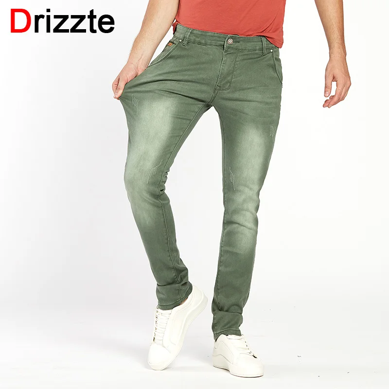 Drizzte Mens 6 Colors Stretch Denim Jeans for Men Slim