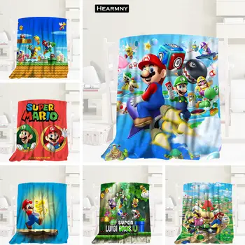 

HEARMNY Super Mario Blanket Sleep Cover Blankets Yoga Office Sofa Blanket Bed Cover Travel Warm Throw Blankets