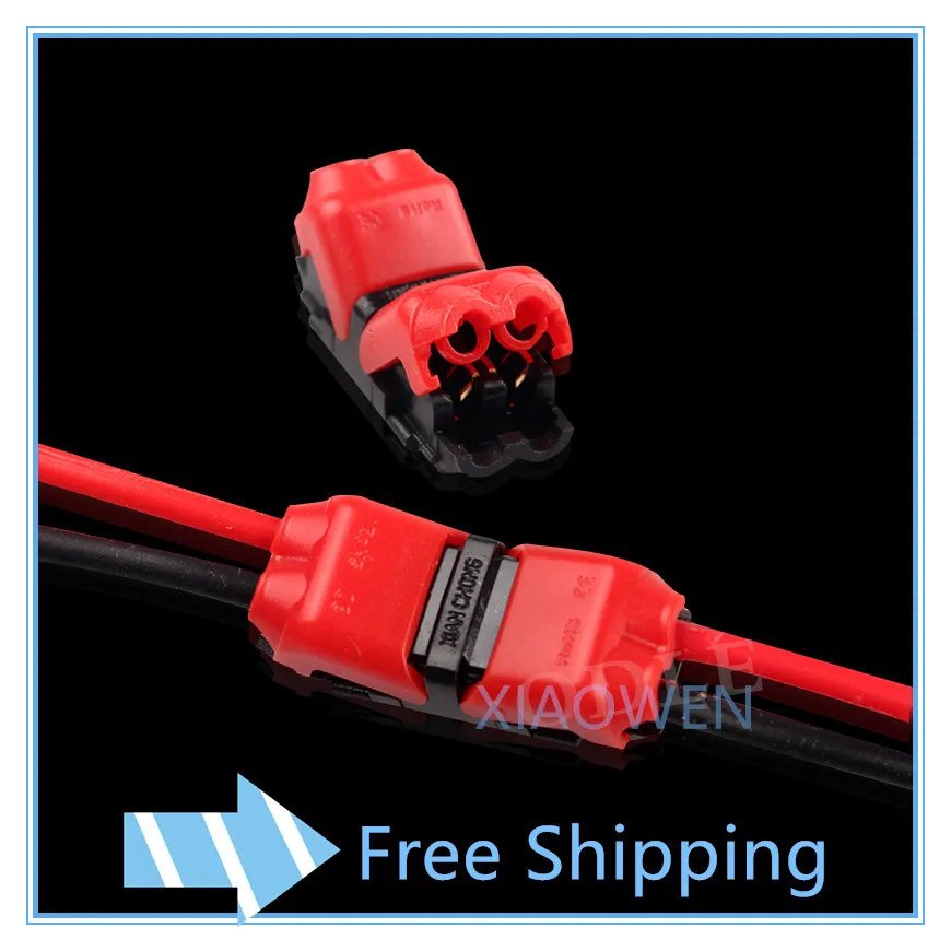 

10PCS 2p Spring Connector wire with no welding no screws Quick Connector cable clamp Terminal Block 2 Way Easy Fit for led strip