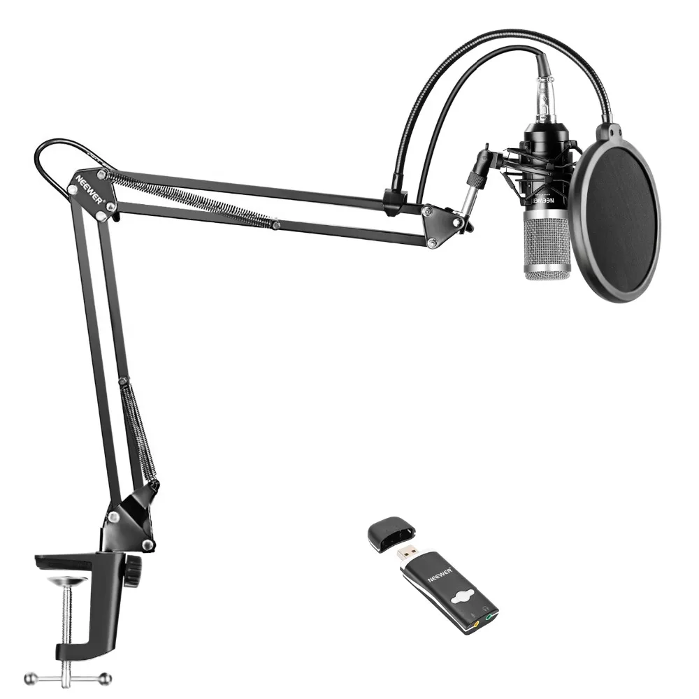

Neewer Pro Condenser Microphone Kit for Studio Recording, Includes: NW-800 Condenser Mic+Adjustable Suspension Scissor Arm Stand