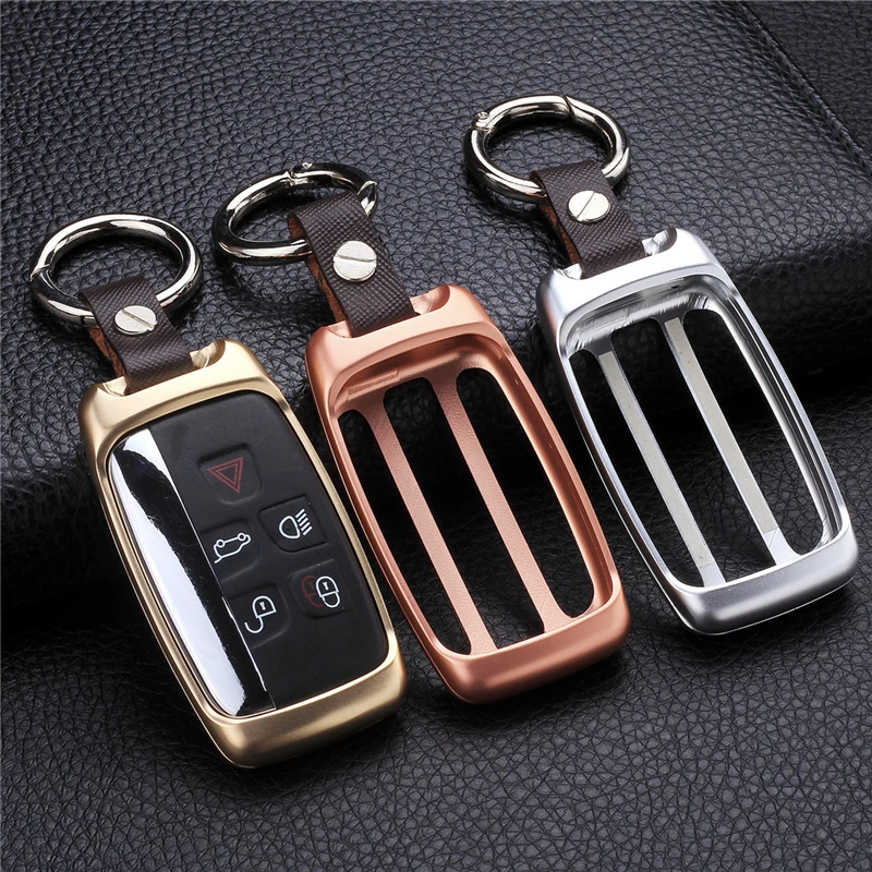 

For Land Rover Discovery Sport LR4 LR5 Alloy Car Key Shell Cover Trim For Range Rover Evoque Sport Vogue Velar Car Accessories