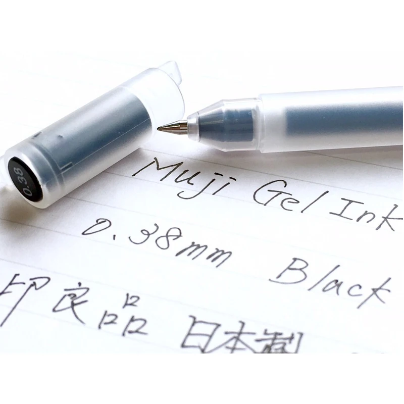 3 шт. Muji гелевая ручка повторная заливка набор 0,38 мм 0,5 мм цветная ручка заправка чернил быстрая сушка гладкие чернила канцелярский школьный офисный принадлежности