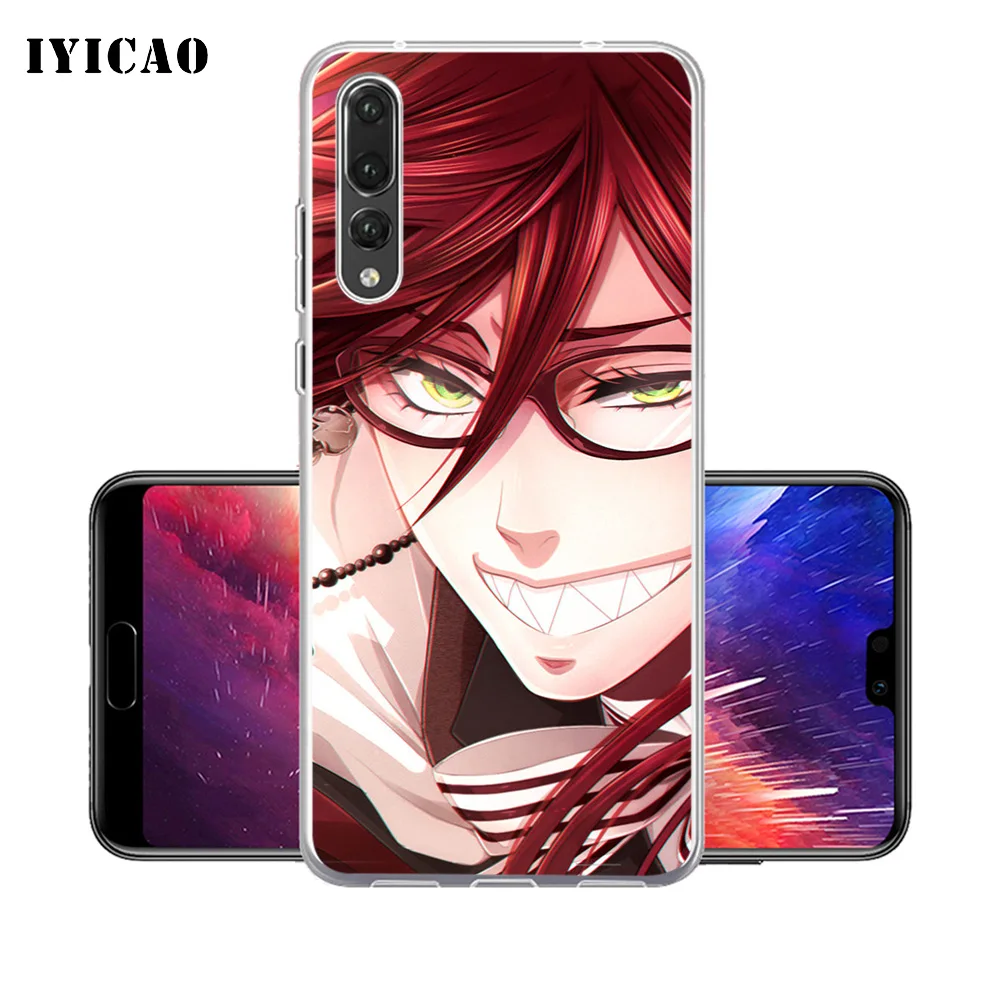 IYICAO Черный Дворецкий Grell Sutcliff Мягкий силиконовый чехол для телефона Huawei P30 P20 Pro P10