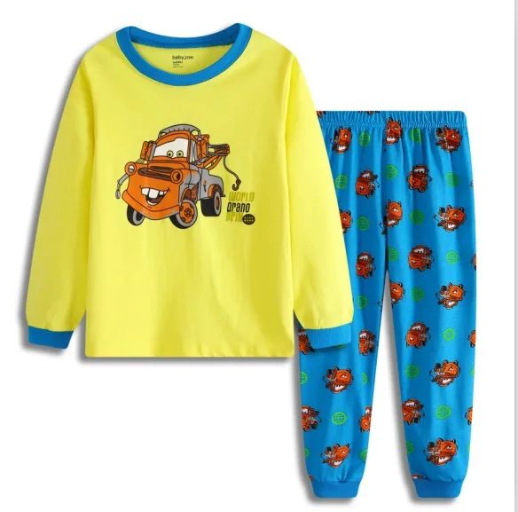 color at picture Пижамы для девочек Детская одежда с рисунком из мультфильма Детский комплект пижамы Обувь для мальчиков длинный рукав пижамы Ночная Одежда Домашняя одежда etnuj89 - Цвет: color at picture