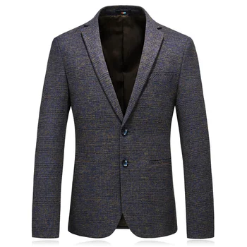 

MarKyi 2018 autumn mens wool blazer slim fit suit jacket plus size 4xl wool cashmere blazer casaco masculino