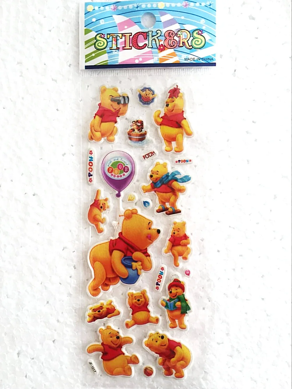8 листов, 3D наклейки с изображением медведя из мультфильма Винни-Пуха, пузырьки, аниме наклейки на стену для детей, подарок, украшение для комнаты