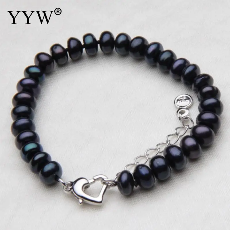 Free Shipping 7 Inch Freshwater Cultured Pearl Bracelet Women Wholesale