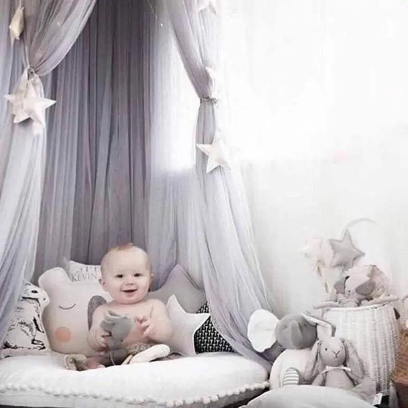 Детская комната противомоскитная сетка на кровать Романтический круглый противомоскитная для кровати сетчатая кровать крышка висячий