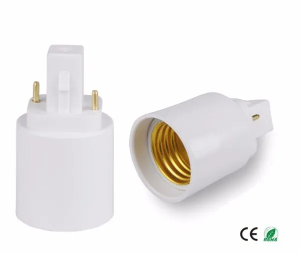 15 шт./лот G24D к E26/E27adapter, 2Pin, 21,8 мм, GX24D к E27 конвертер, GX24D-E27.CE Rohs