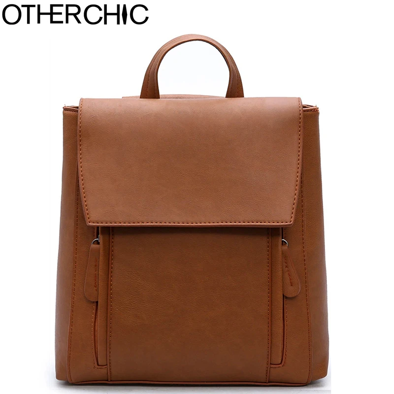 OTHERCHIC 2017 Women Backpack PU Leather Backpacks Preppy Style Bag Casual Backpacks Girl Teenagers Shoulder Backpack