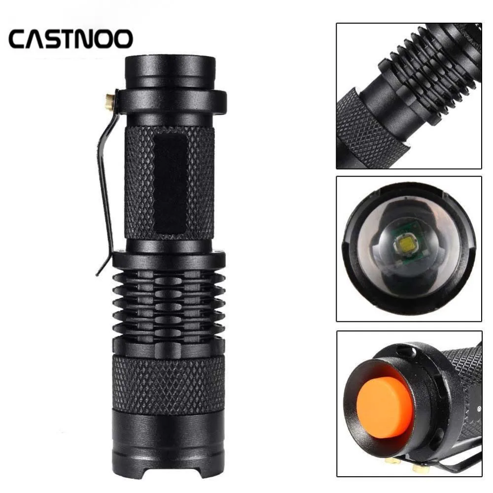 

Mini LED Flashlight ZOOM Q5 2000LM Waterproof Lanterna LED 3 Modes Zoomable LED Torch AA/14500 battery Flashlight led PJW
