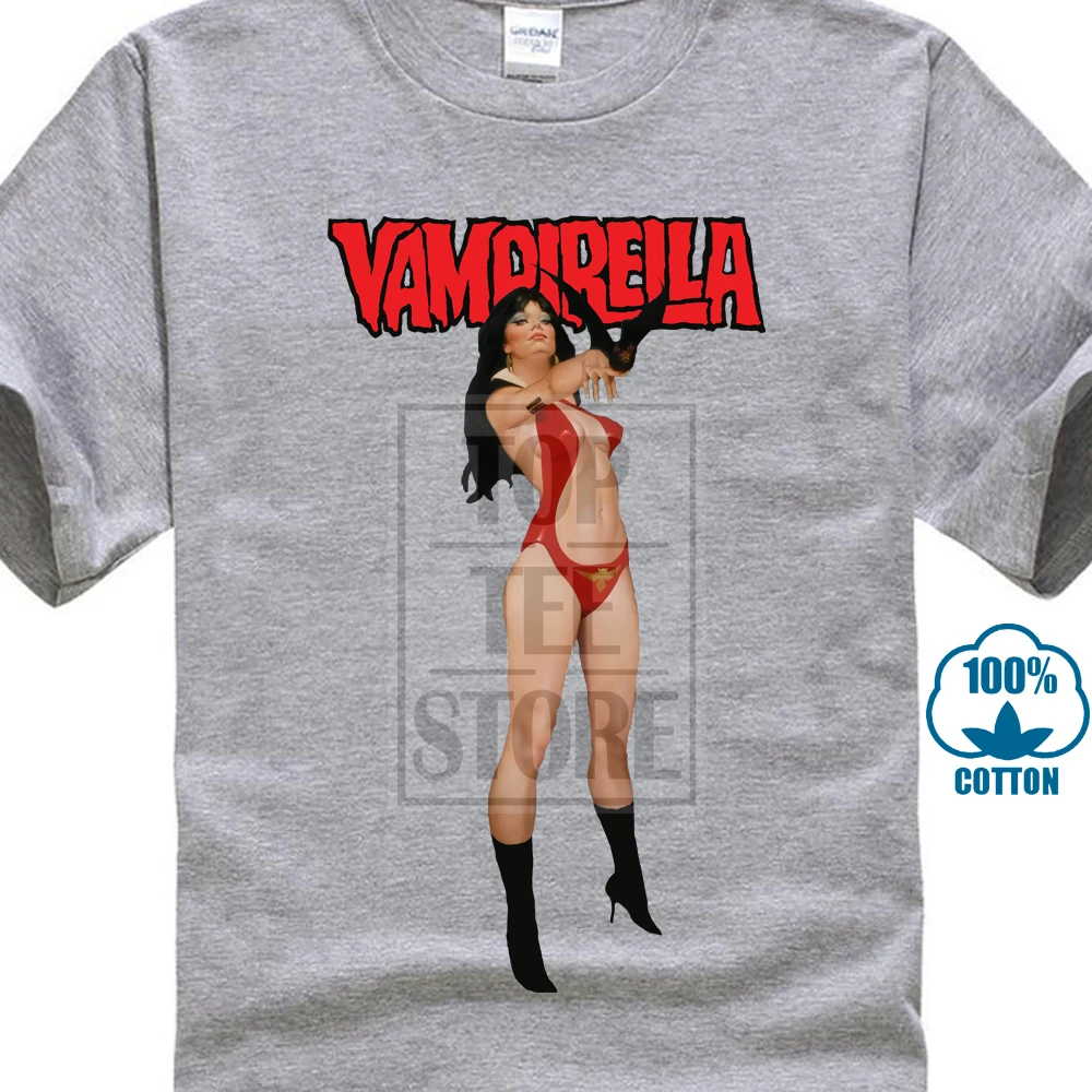 Vampirella V2 постер фильма футболка черный все размеры S 4Xl - Цвет: Серый