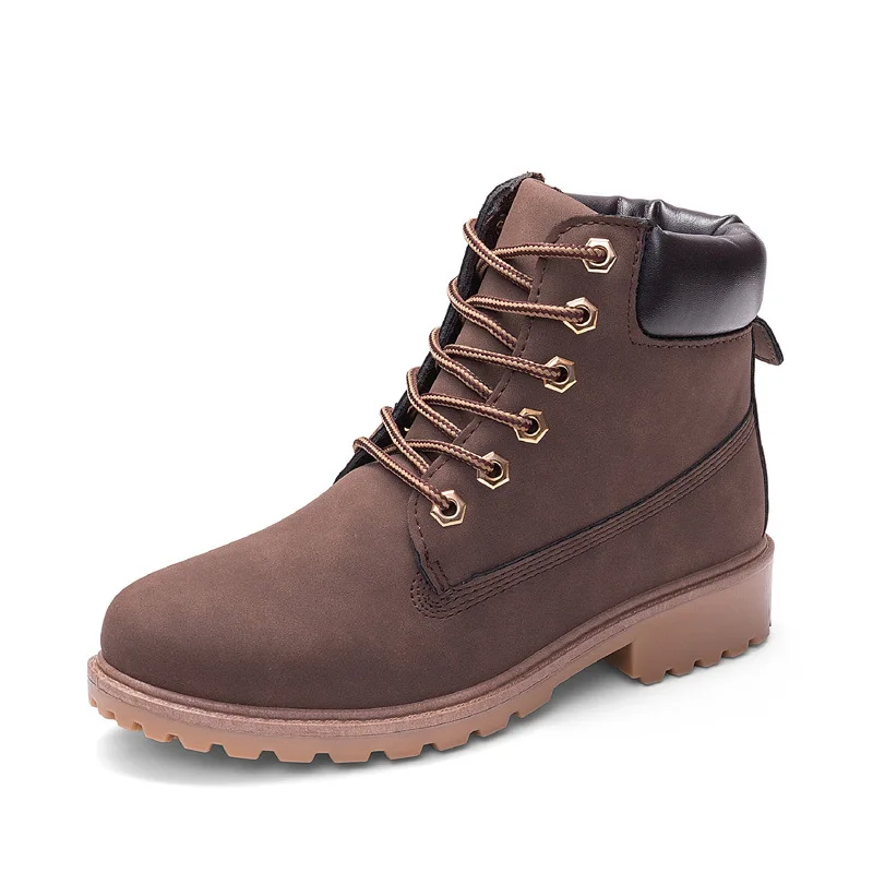 

2019 Spring/Autumn Unisex Women Boots Ankle Martin Boots Winter Flat Platform Boots Fashion Lace-Up High Help Plus Size 36-46