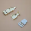 5 комплектов, USB 2,0 тип А, штепсельная Вилка для сварки, позолоченные разъемы, usb-хвостовой разъем, 3 в 1, адаптер «сделай сам» ► Фото 1/2