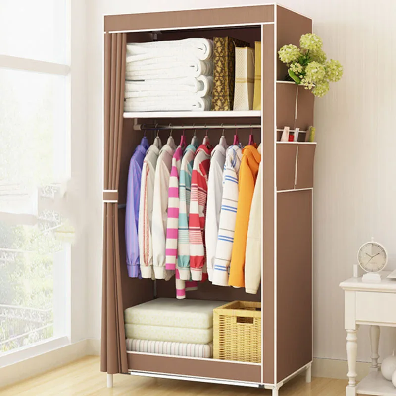 Minimalist Cloth Wardrobe Student Dormitory Single Small Fabric Wardrobe Folding Clothing Storage Cabinet Home Furniture Closet Minimalist Cloth Wardrobe Student Dormitory Single Small Fabric Wardrobe Folding Clothing Storage Cabinet Home Furniture Closet