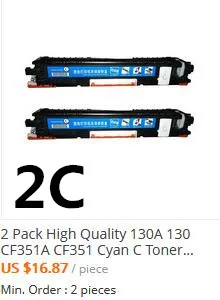 4X высокое качество 130A CF350A CF351A CF352A CF353A сменный цветной тонер-картридж для лазерного принтера jet Pro MFP M176n M177fw