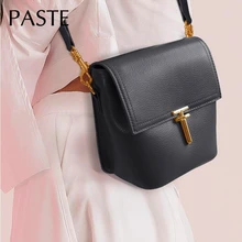 Bloger Рекомендуемая винтажная женская сумка в форме ведра, маленькая натуральная кожанные женские сумки-мессенджеры, женская сумка через плечо, летний кошелек