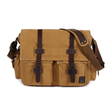

2018 Factory Brand European and American Simple atmosphere Men's Canvas Wind Single Shoulder Bag Cross-body Bag Wholesale.