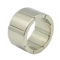 Неодимовый магнит дуги NdFeB OR18xIR14x45degxT20 мм N42H для генераторов, ветряных турбин, постоянный ротор сегмента 8-240 шт. - изображение