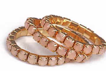 

New Golden Fashion Crystal Bracelets Sets For Women Wholesale ABC