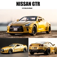 1:32 игрушечный автомобиль Nissan GTR металлическая игрушка гоночный сплав автомобиль Diecasts & Toy транспортные средства модель автомобиля масштабная модель автомобиля игрушки для детей подарок