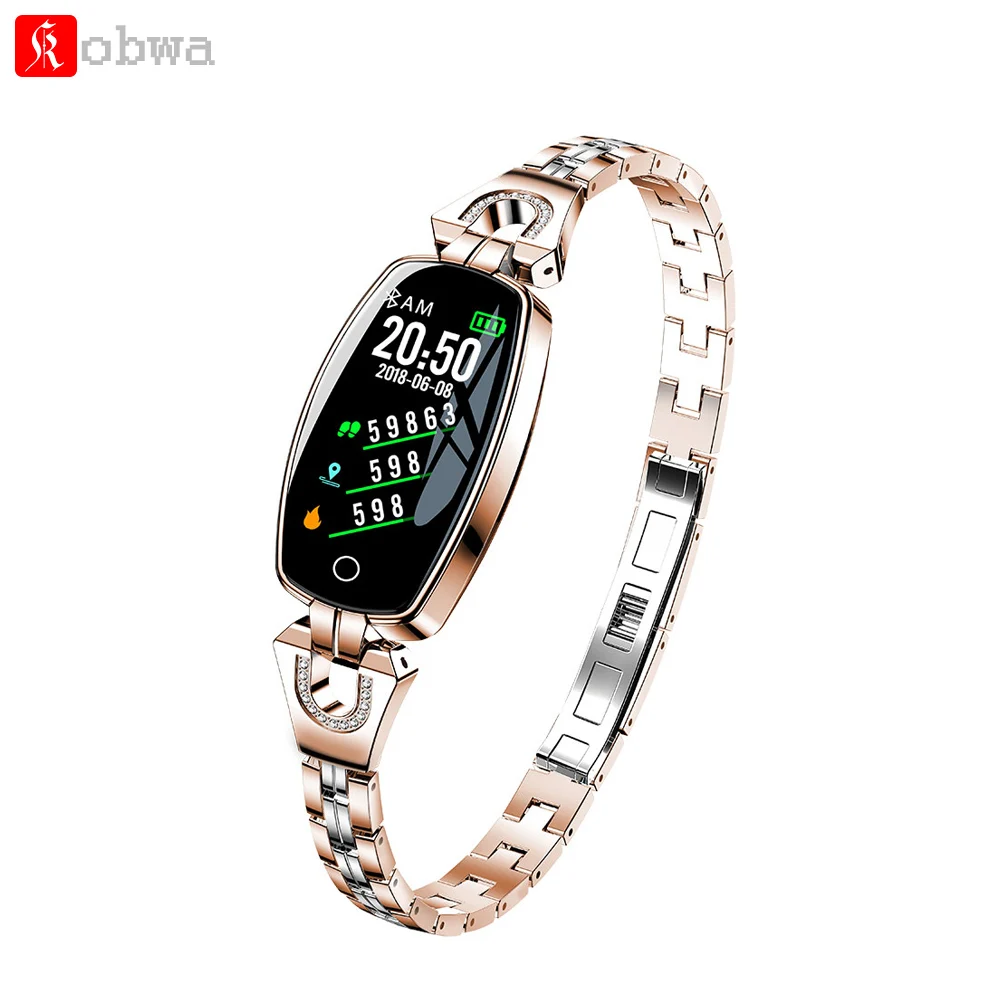 

H8 Exquisite Women`s Smart Bracelet HD Color Screen Heart Rate Blood Pressure Monitor Smart Watch Waterproof Sport Band