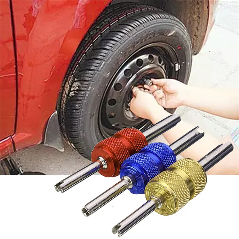 

2015 New 2 Sides Universal Valve Core Installer Remover Tool R12 R22 R134 Yellow/Red/Blue