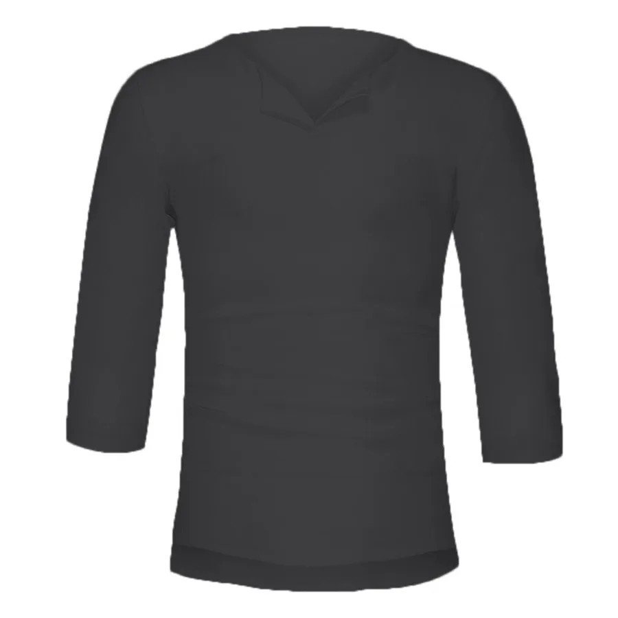 2019 fashion swimming suit for men long solid color cotton and cropped seven-quarter sleeve shirt camiseta surf hombre 30J22 (2)