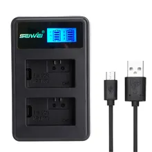 NP-FW50 NPFW50 USB двойной быстрого Батарея Зарядное устройство со светодиодной Экран для Sony NEX5T 5100 A6000 A33 A55 A7R