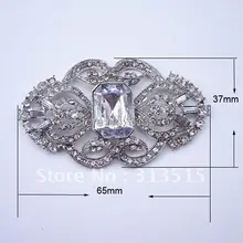 M0438) 100 шт./лот, 65 мм X 37 мм украшение металлическое из горного хрусталя, никелевое покрытие, плоская спинка