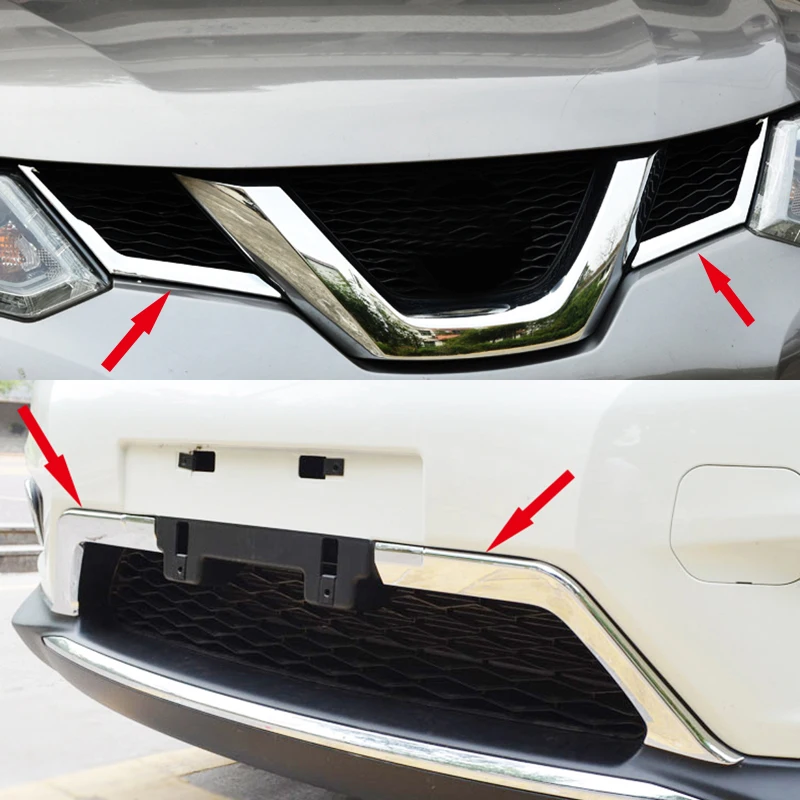 АБС пластик для Nissan X Trail XTrail Rogue T32 2014 2015 2016 Передняя Верхняя решетка литьевая