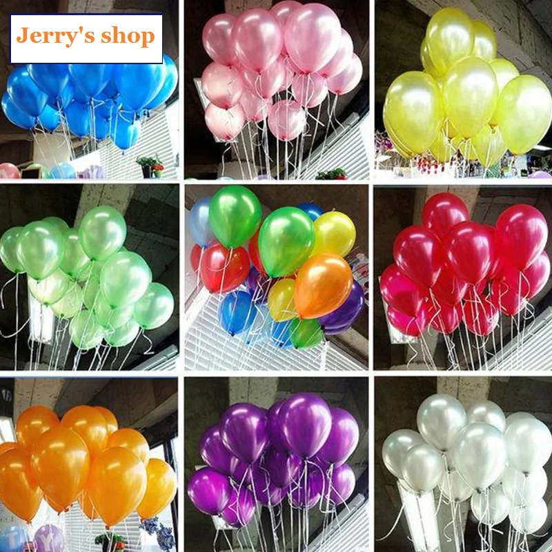 10" Cheap Latex Ballon Silver Balao Party Globos white Wedding baloons