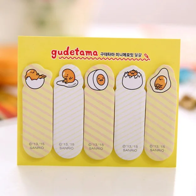 Креативный милый мультфильм Gudetama ленивое яйцо самоклеющиеся блокнот для заметок Sticky Notes Post Bookmark школьные офисные принадлежности - Цвет: A